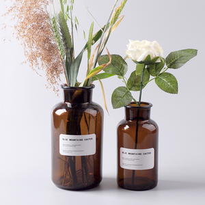 Botellas de Boticario de boca ancha, difusor de reactivo de vidrio ámbar para laboratorio y <span class=keywords><strong>farmacia</strong></span>, 30ml, 60ml, 125ml, 250ml, 500ml - Product Image 3