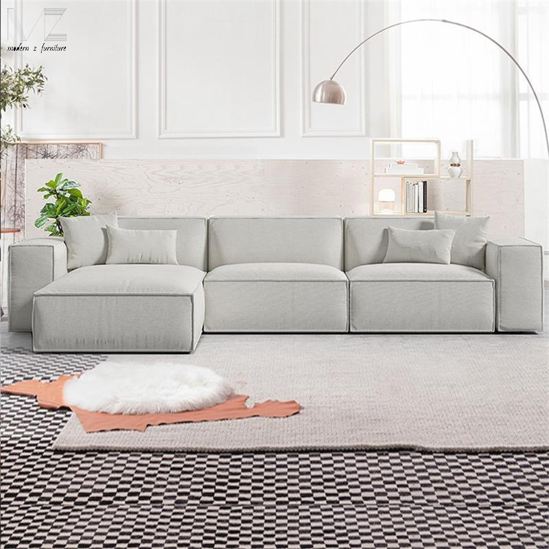 Contemporary White Leather Chaise Lounge Stylish Comfortable