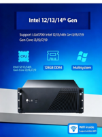 PC industriel SEAN OEM Intel Core I3 I5 I7 I9 12e/13e génération 6 ports COM RS232 RS485 2.5GbE LAN DDR4 128 Go M2 2 PCIe X16 Montage mural