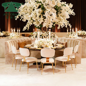 เก้าอี้จัดเลี้ยงงานแต่งงานโครงเหล็กสแตนเลสหุ้มเบาะอย่างหรูหราสำหรับห้องจัดเลี้ยงโรงแรม - Product Image 2