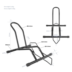 Chine Fournisseur Durable Double Roue Plateaux Fix En Acier Matériel Plancher Vélo Stand Vélo De Stockage Rack Réglable Vélo Parking Stand - Product Image 4