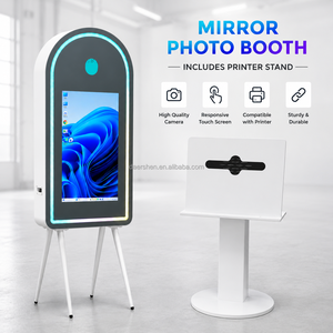 Cabina de Fotos con Espejo de 55-32 Pulgadas, Cabina de Fotos con Espejo DIY, Cabina de Fotos Digital Portátil para Selfies, <span class=keywords><strong>Máquina</strong></span> de Fotos para Bodas, <span class=keywords><strong>Alquiler</strong></span> para Fiestas de Cumpleaños - Product Image 2