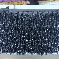 Vente en gros 5.5 Rideau Gland Frange Fait à la main Verre Gland Dentelle Cristal Strass Perlé Frange Garniture pour Robe