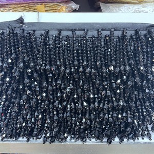 Ingrosso frangia con nappa per tenda 5.5 fatta a mano in vetro con <span class=keywords><strong>nappine</strong></span> di pizzo strass con perline per abito - Product Image 6