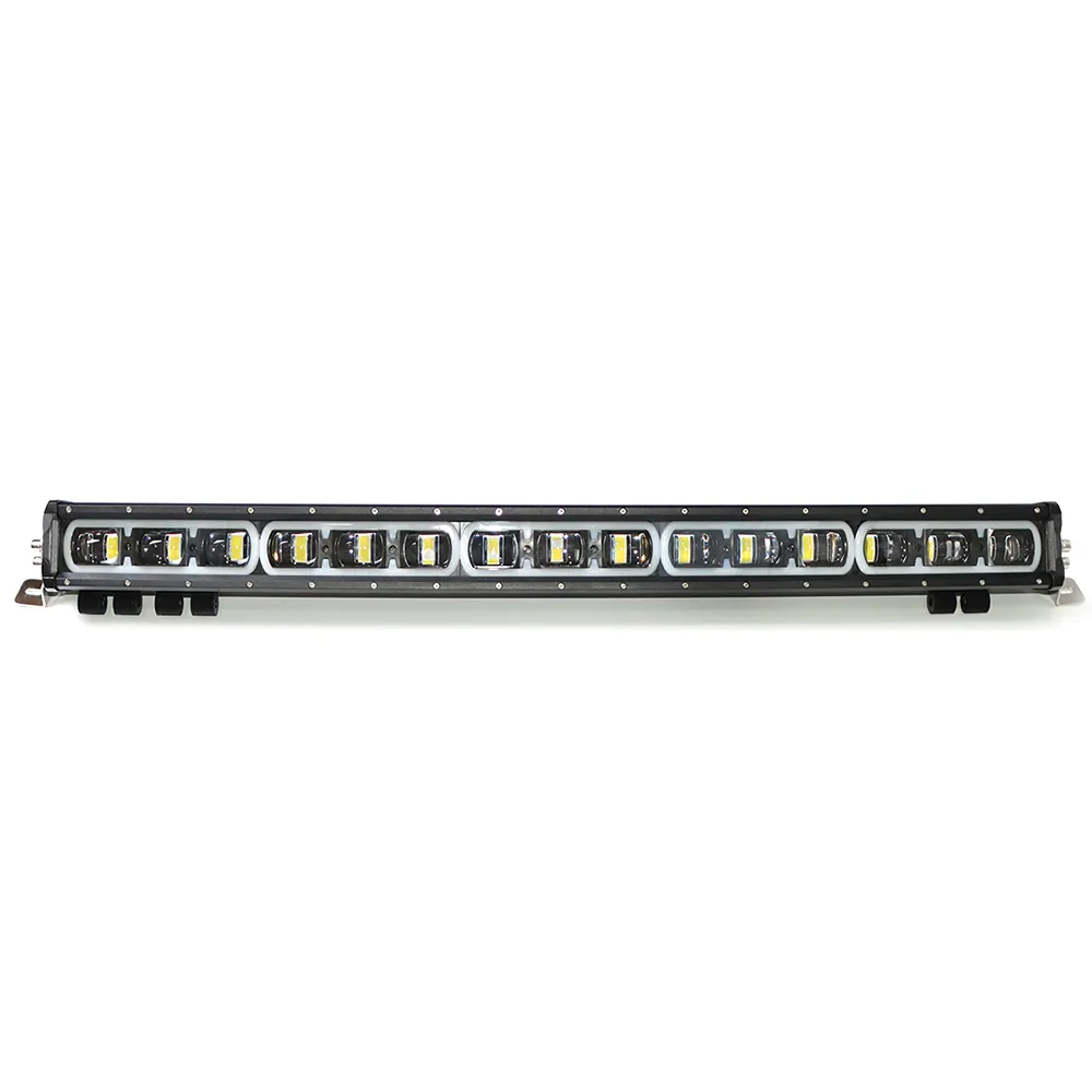 Mais novo design 6d feixe de condução 34 polegadas, 225w fora da estrada, led, barra de luz 12 24 volts para caminhão, carro, rack, teto, utv 4x4, luzes offroad