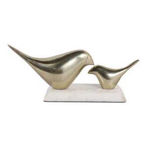 Scultura di Uccello in Metallo e Marmo, Ornamento Decorativo per Casa, Soggiorno, Ufficio, Scaffale, Tavolino da Caffè - Product Image 4
