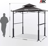 ABCCANOPY Leg Plus Bbq Grill Gazebo Tent 8 X 5F Four Seasons New Grill Gazebo With LED Light Griglia Gazebo