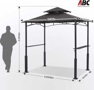 Abccanopy chân cộng với BBQ nướng gazebo Lều 8 x 5F bốn mùa mới nướng gazebo với ánh sáng LED griglia gazebo - Product Image 5