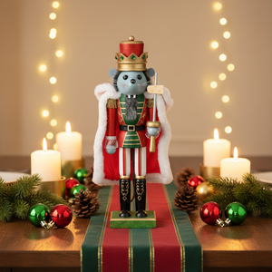 <span class=keywords><strong>Casse</strong></span>-noisettes de Noël de haute qualité, fabriqué à la main, écologique, 38 cm, <span class=keywords><strong>roi</strong></span> rat, statue en bois décorative, poupée, ornement - Product Image 2