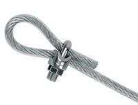 LT 304 Acier inoxydable finition zinc, OEM métrique, Collier de serrage simple pour câble métallique, Collier en U, Pince de serrage, Poinçon