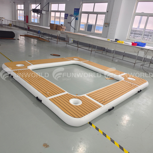 Piscina Gonfiabile Estiva da 3 Metri con Rete Anti-Medusa, Isola Galleggiante Gonfiabile per Yacht, Amaca Galleggiante in Rete per Acqua - Product Image 4
