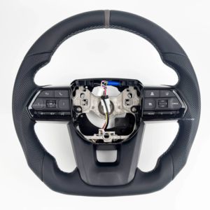 Volante de fibra de carbono de cuero y madera personalizado para <span class=keywords><strong>Toyota</strong></span> Prado 120 rav4 <span class=keywords><strong>yaris</strong></span> Innova Vitz Mk5 A90 Axio Crown Lc120 4runner - Product Image 3
