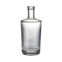 Bouteilles en verre de gin vides transparentes personnalisées bouteilles en verre de vin rhum vodka bouteilles en verre de whisky avec étiquettes