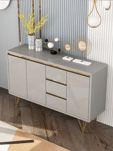 高級ビュッフェキャビネットディスプレイスタンドディニンルームサイドボードMdf大理石無垢材高級モダン許容 - Product Image 6