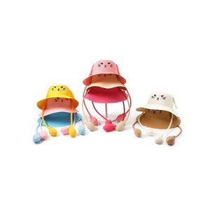 Cappello con airbag a forma di gattino dei cartoni animati per bambini, rosa, giallo, bianco, taglia unica - Product Image 1