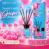 Diffuseur de parfum décoratif 120 ml avec bâtonnets floraux, parfum de qualité supérieure et emballage cadeau pour les acheteurs de détail et de commerce électronique