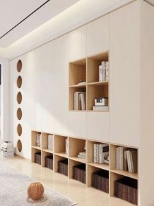 Estantería de madera maciza para sala de estar, hogar, oficina, luz de pared, estantería de combinación creativa de gama alta de lujo - Product Image 6