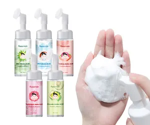 Limpador facial de poros, espuma sensível hidratante personalizado para limpeza de pele no rosto, fabricante de produtos de beleza