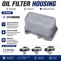 Excelente Carcasa del Filtro de Aceite del Motor para Mercedes-Benz Clase C, E, GLC, W205, W213, X253, OE 2741880200, Unidad de Enfriamiento Estable