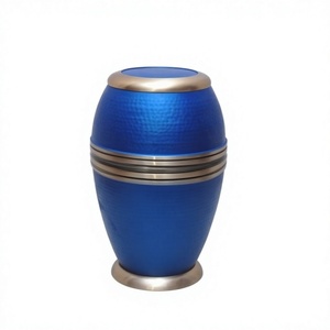 Fantaisie monarque adulte urne de crémation pour fournitures funéraires urnes en métal disponibles belles nuances en gros prix abordable urne bleue - Product Image 1