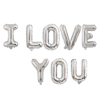 I LOVE YOU décoration de mariage saint-valentin fourniture de fête ensemble de ballons en aluminium