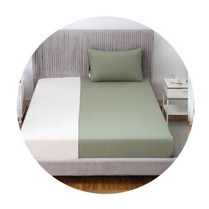 Sábana verde con conexión a tierra natural para la salud, estilo liso con algodón natural y cable de conexión a tierra de fibra plateada para un buen sueño - Product Image 1