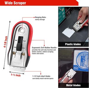 Porte-outil grattoir pour le nettoyage des autocollants de fenêtre, des étiquettes, du mastic, de la peinture et de la colle - Product Image 2