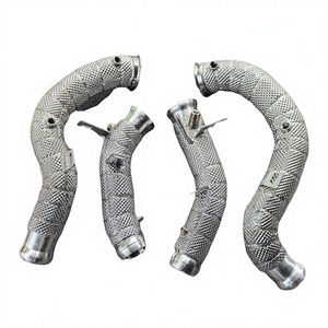 Para mercedes-benz Amg Gt63 <span class=keywords><strong>Gt63s</strong></span> 4,0 T 2019-2025 Ss304 tubo de bajada recta de escape con escudo térmico - Product Image 1
