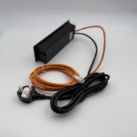 Module d'alimentation de bureau industriel LEGA avec port de données Cat6A dissimulé, prise USB, prise de courant britannique, 20W, 2 prises CA, longueur de câble de 3m, 13A
