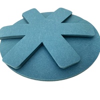 Séparateurs ronds de stockage de plaque de tissu de feutre de laine de conception moderne protecteurs de plat faits sur commande tapis/protections légers de table à un prix