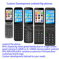 Teléfono Flip Dual SIM Desbloqueado ODM 4G LTE Android Octa Core Pantalla HD NFC Carga Rápida