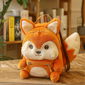 Zainetti in flanella personalizzati 3D a forma <span class=keywords><strong>di</strong></span> animali dei cartoni animati, portachiavi, borse per bambine 2-4 anni, regalo <span class=keywords><strong>di</strong></span> Natale per l'asilo, in cotone - Product Image 4