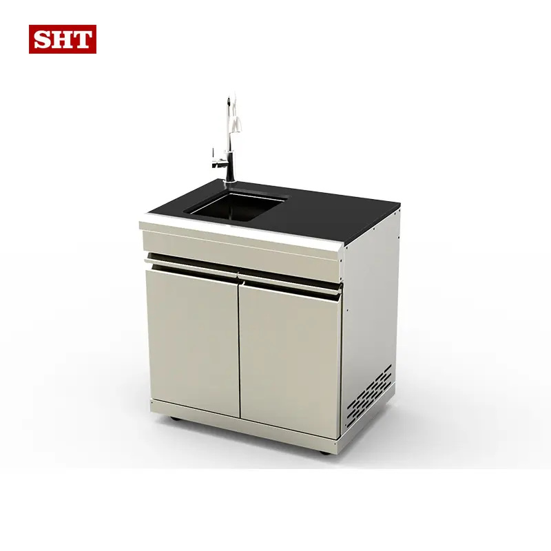 Wholesale free standing 304 stainless steel bathroom hand wash basin cabinet with faucet