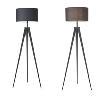 Minimaliste hôtel décor à la maison coin lumière debout tissu abat-jour salon debout trépied lampadaire en bois