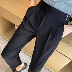Nouveau pantalon de costume décontracté taille haute Slim <span class=keywords><strong>Paris</strong></span> Buckle Naples pour hommes - Product Image 5