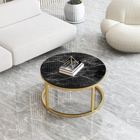 Table Basse Ronde Simple en Marbre, Petits Modèles pour Salon Domestique – Meilleures Ventes