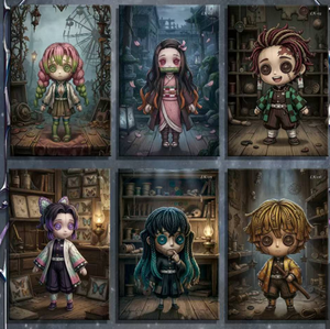 แผ่นภาพตกแต่งผนังลายอนิเมะ DL Demon Slayer x Identity V ลายคิเมทสึ โนะ ไยบะ ภาพวาดลายเส้นสไตล์มังงะญี่ปุ่น ของขวัญ 1 ชิ้น - Product Image 2
