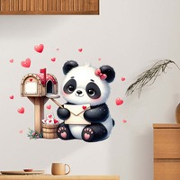 Autocollant mural en PVC auto-adhésif pour chambre d'enfant, autocollants muraux en forme de petits animaux mignons de dessin animé, papier peint auto-adhésif, décoration artistique pour la maison