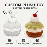 Peluche personnalisée en forme de dessert pour enfants, pour jeu d'imitation, mignonnes peluches en forme de cupcake au matcha, aliments en peluche en gros, jouets pour parents et enfants, vente en gros, OEM, CE