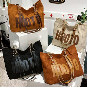 2024 New Autumn Large Capacity Single Shoulder Canvas <b>Tote</b> Bag for Women Fashionable Handbag Chains Decoration Two Hot Selling - Product Image 2