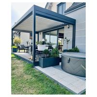 Pergola à lames orientables en aluminium Prima, design personnalisé, imperméable, protection solaire, idéale pour projets de construction de villas et de complexes hôteliers