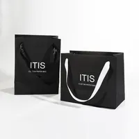 Custom Print Black Paper Bags with Your Own Logo