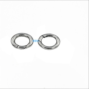 Stainless Steel Round Spring Ring Keychain Connector For Bag <b>Strap</b> <b>Adjustment</b> Hard Wearing Metal Key Accessories - Product Image 1