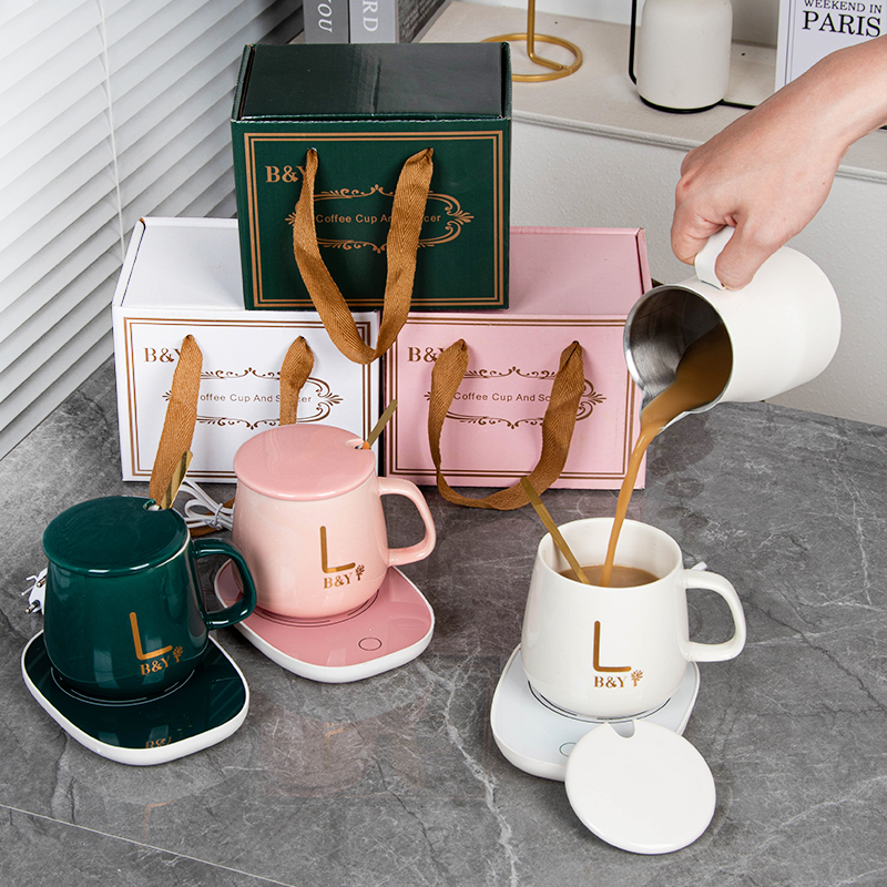 Logo USB Office Home Gift Smart Ceramic Warmer Cup Heater