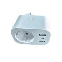 Wellsdiy Meilleure vente Prise intelligente Wi-Fi TUYA avec prise allemande EU, télécommande, 2 ports USB et 1 port Type C