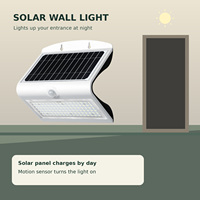 Fournisseur de lampes solaires murales pour projets d'éclairage extérieur de jardin, lampe LED à détection de mouvement PIR pour poteau de clôture de jardin