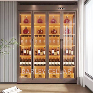 <span class=keywords><strong>Cave</strong></span> à <span class=keywords><strong>vin</strong></span> électrique murale en acier inoxydable de haute qualité BARLEY, sur mesure, design OEM, avec éclairage LED - Product Image 5