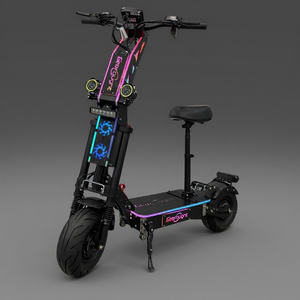 Scooter électrique Geofought G14 72V 10000w en stock aux États-Unis, pneu de route de 13 pouces, autonomie de 5 à 75 miles, déverrouillage NFC, freinage EBS, scooter de déplacement pour adultes - Product Image 1