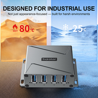 Hub USB 3.0 Sipolar 4 ports, protection ESD classe 4 8KV, qualité industrielle, en aluminium, pour équipement de transfert de données de précision en laboratoire