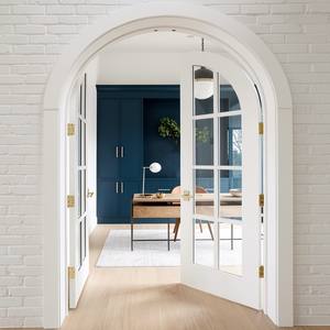 Puerta Francesa Arqueada Moderna Personalizada BASEN con Aislamiento Acústico para Dormitorio, Sala de Estar, Apartamento, Puertas Interiores Dobles de Madera Transparentes - Product Image 3